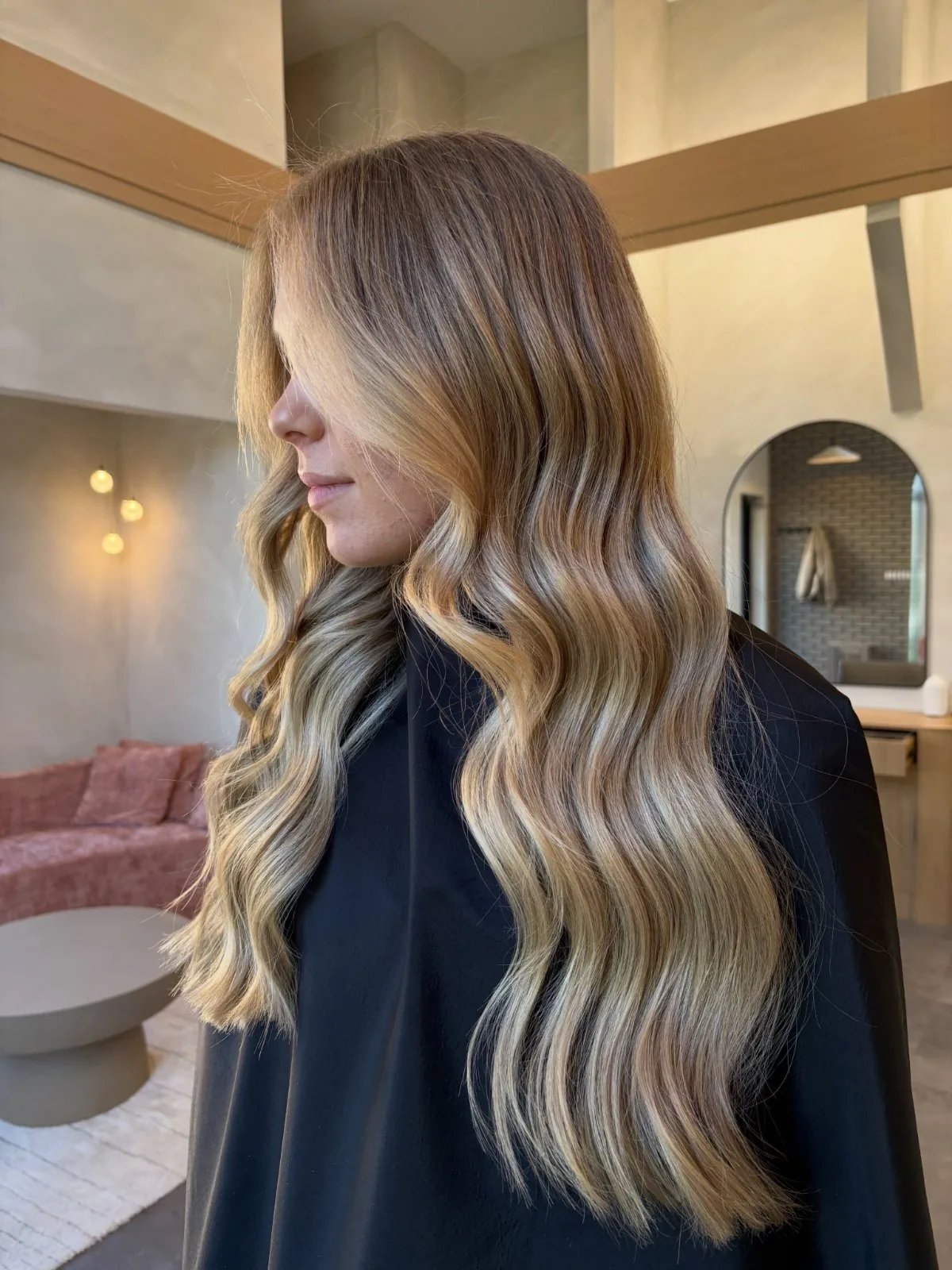 Blonde to bronde with lowlights