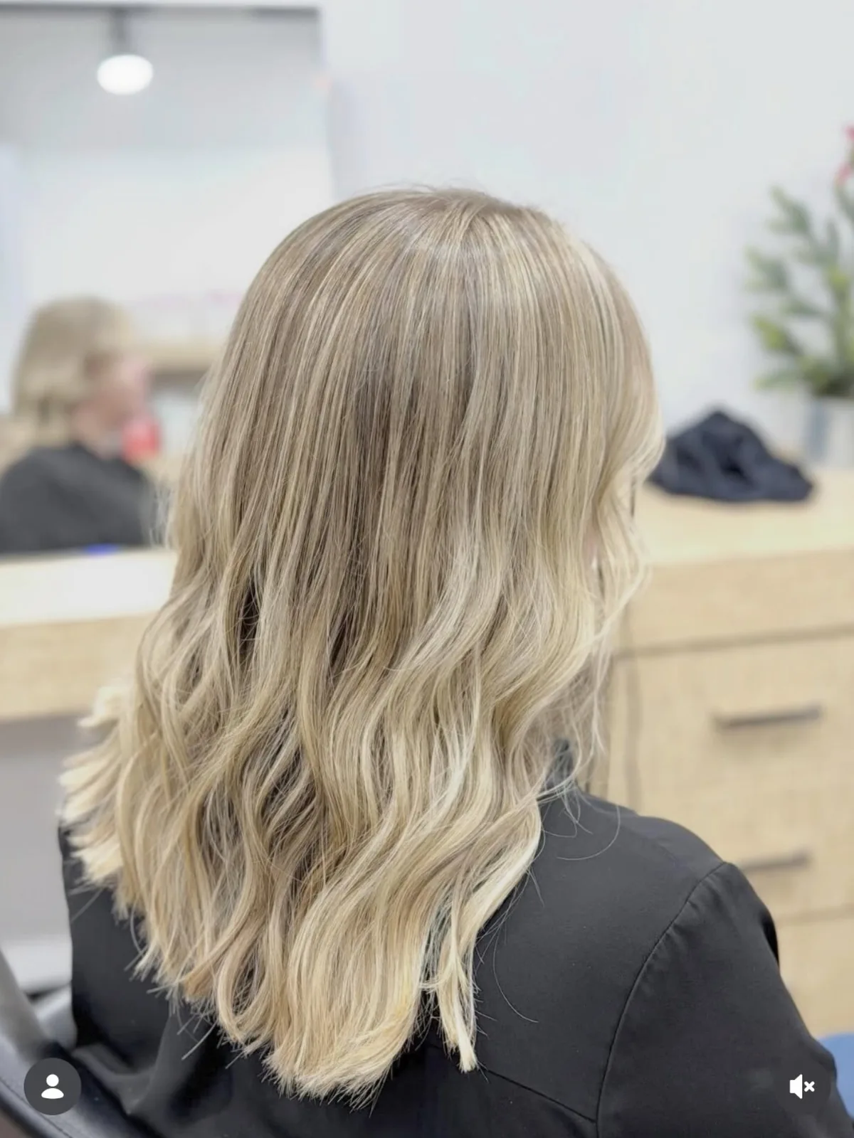 Bright blonde with soft movement, by Rhianna
