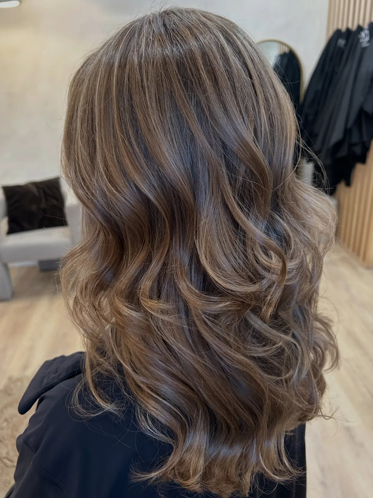 Brunette with subtle natural highlights