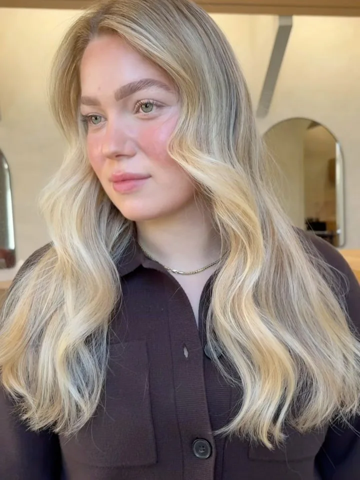 Glowing bright blonde