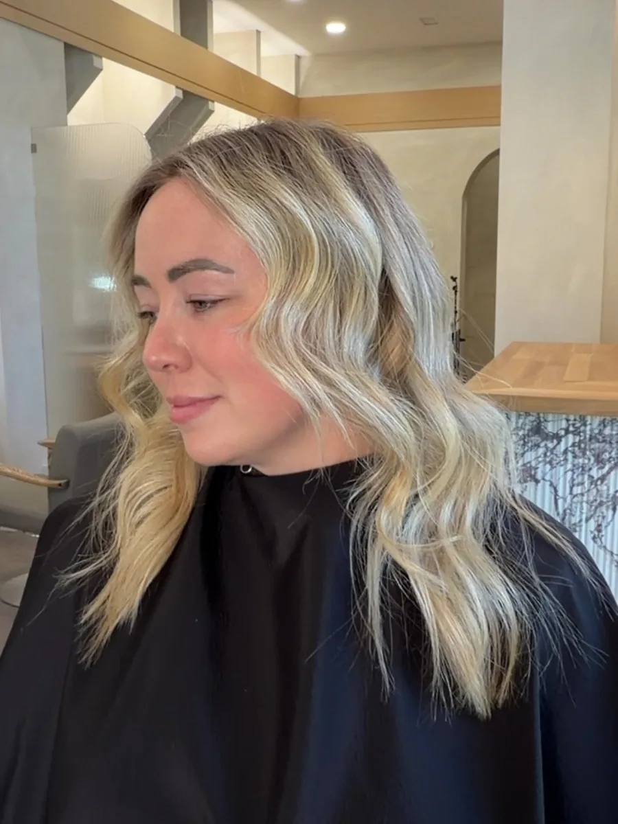 Golden blonde waves