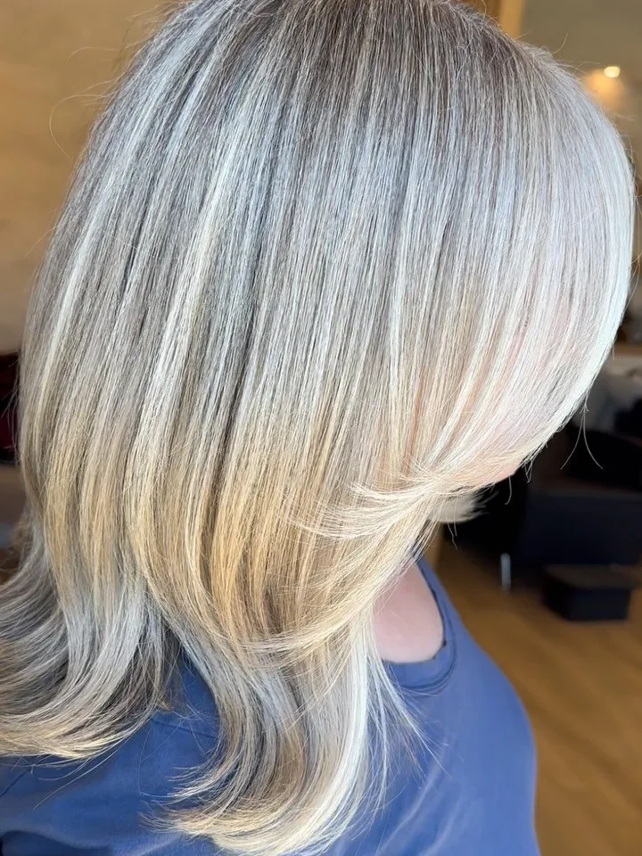 Grey blending with silver brightness