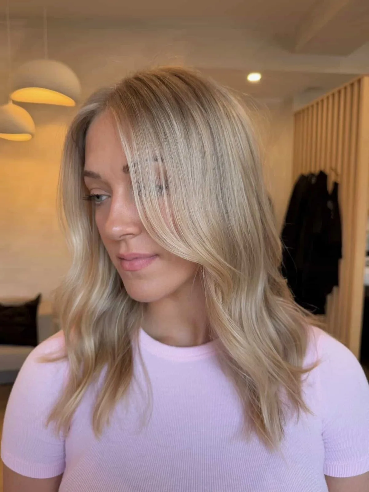 Soft blonde lob, by Rhianna